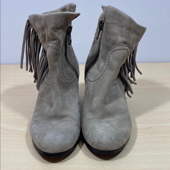 Sam Edelman Louie Women's Suede Fringe Western Ankle Boots - Picture 2 of 13